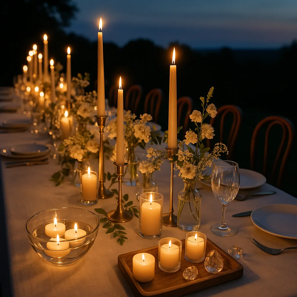 Composições de Velas para Mesa Posta: O Guia de Styling para Casamentos, Jantares e Festas